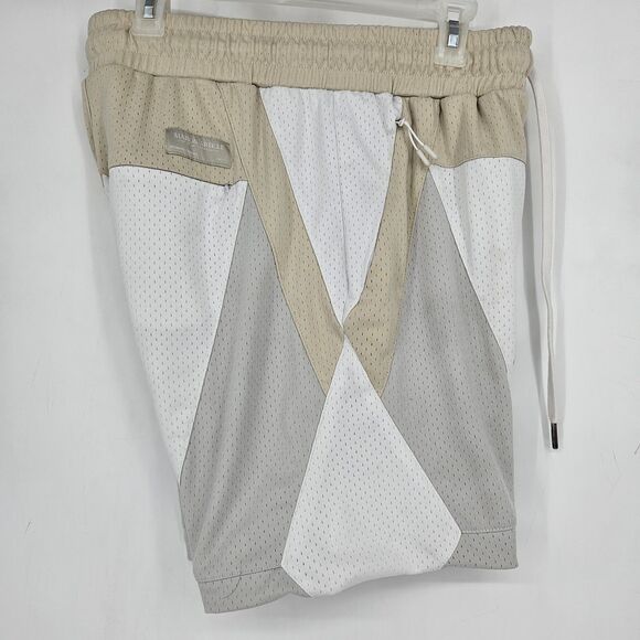 Maison Article Shorts Mens Large Mesh Colorblock Athletic Drawstring Lightweight - Picture 12 of 15